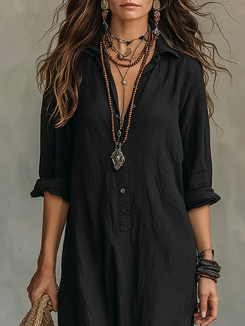 Laura - Linen Maxi Dress