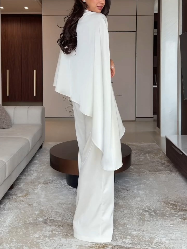 Eunice satin trousers detail