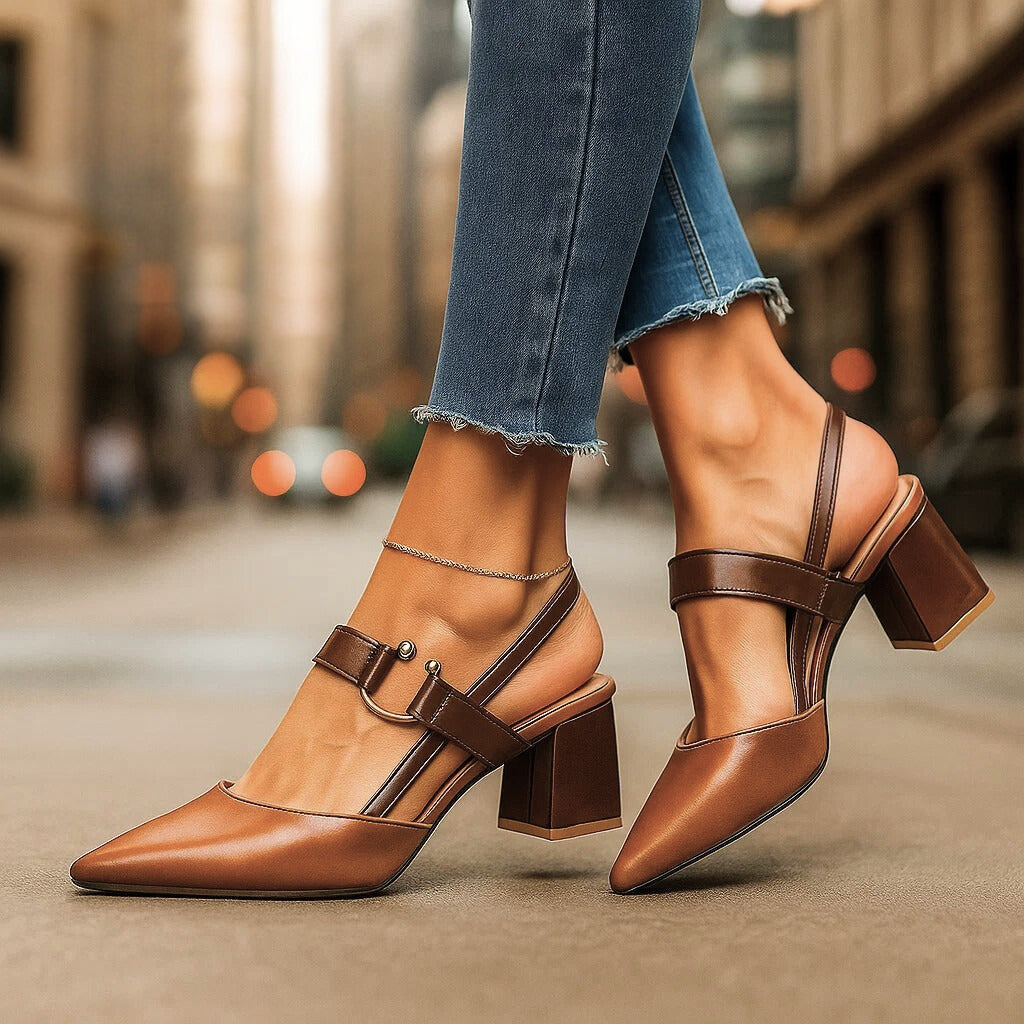 Kendra - Grace Leather Heels
