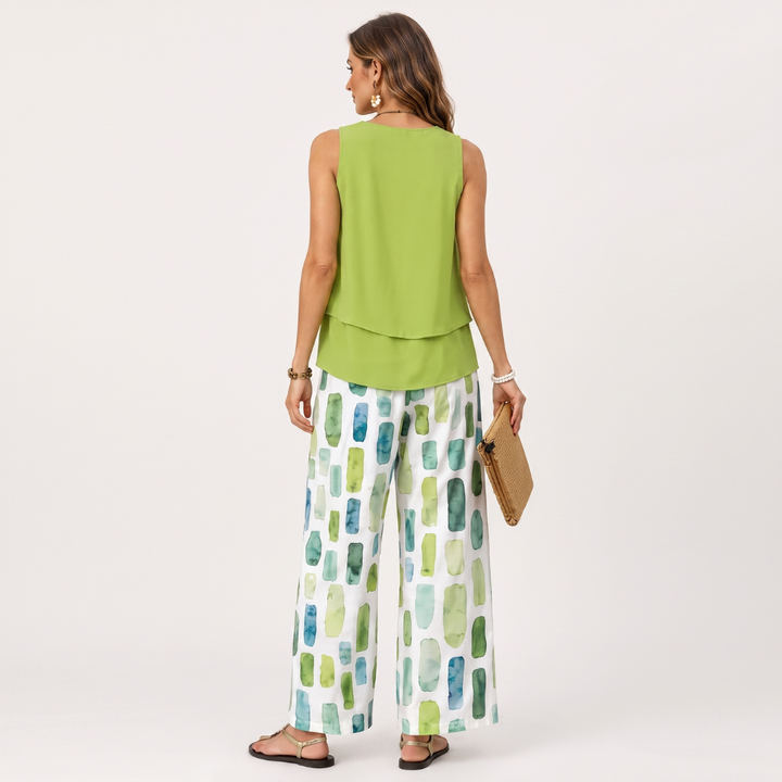 Hazel - Abstract Print Two-Piece Set