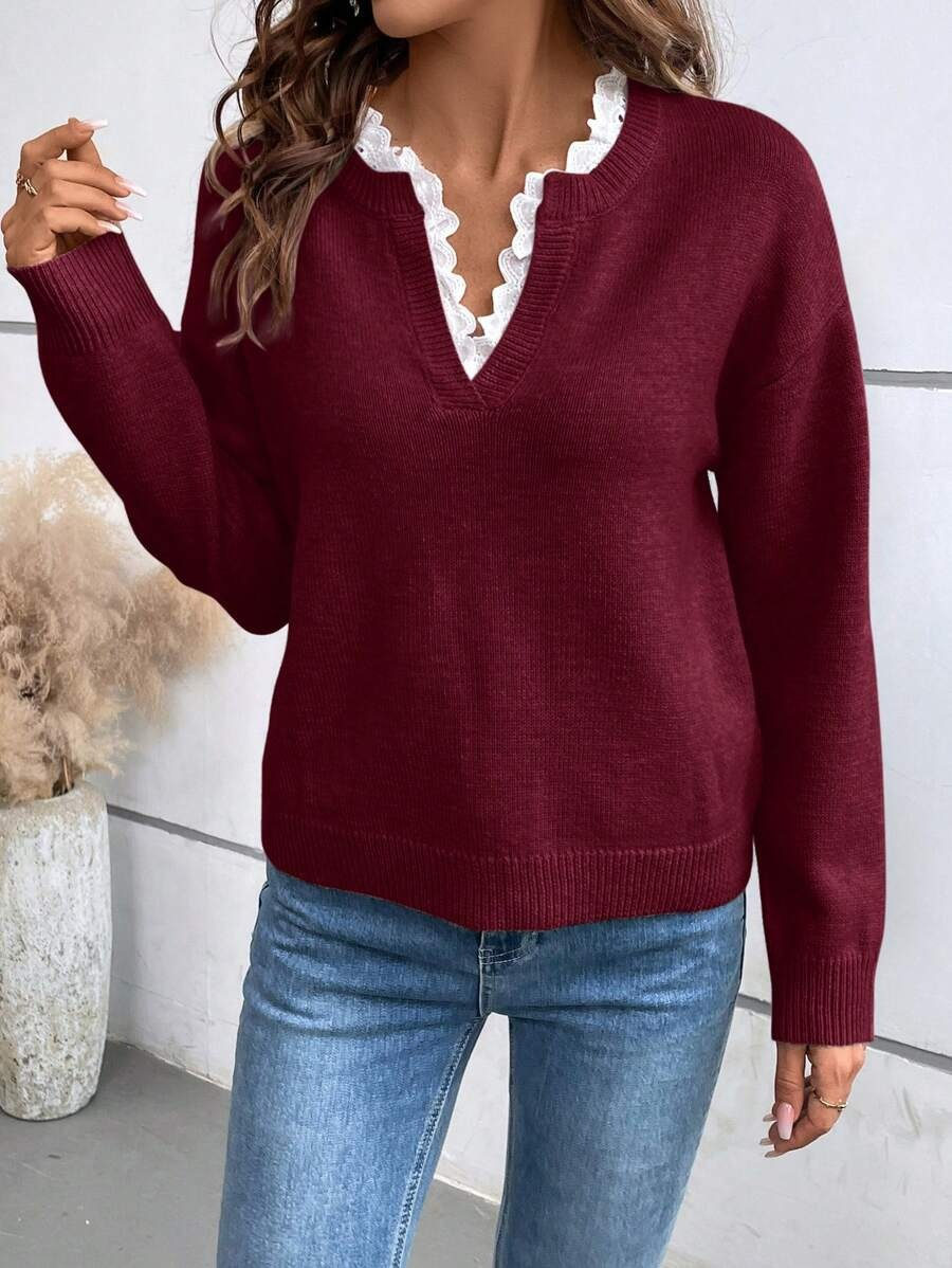 Gillian - Elegant V-Neck Jumper