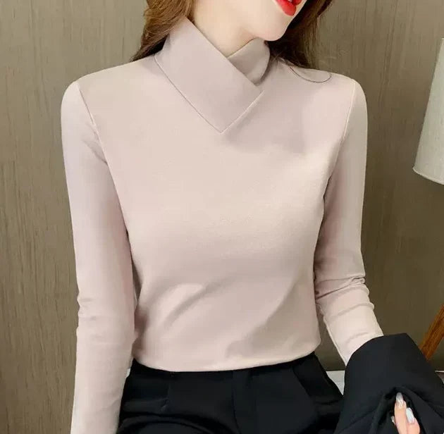 Winifred high-neck sweater in a soft knit, styled for everyday wear