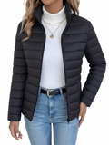 Odette Padded Transitional Jacket in Black