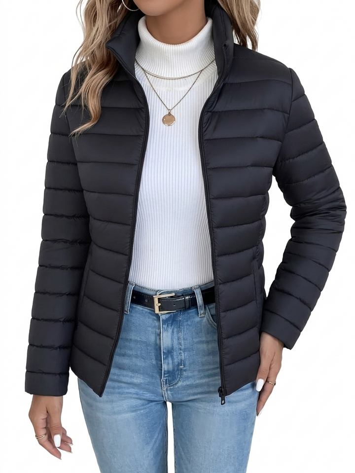 Odette Padded Transitional Jacket in Black