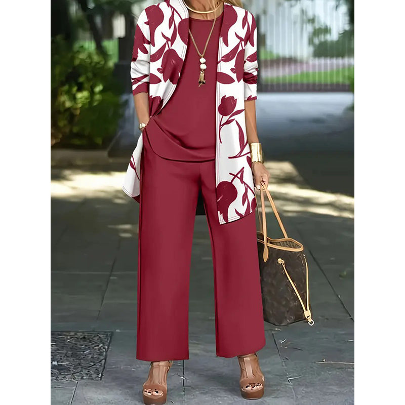 Haley - Elegant Three-Piece Floral Set