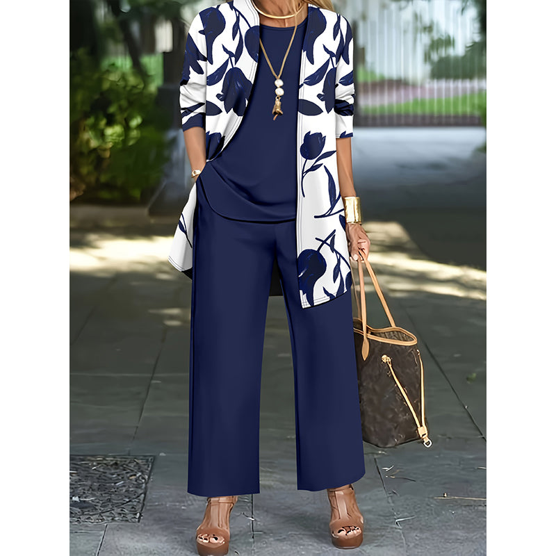 Haley - Elegant Three-Piece Floral Set