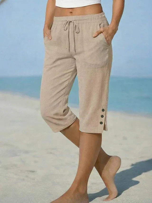 Lorraine comfort-waist capri pants, front view